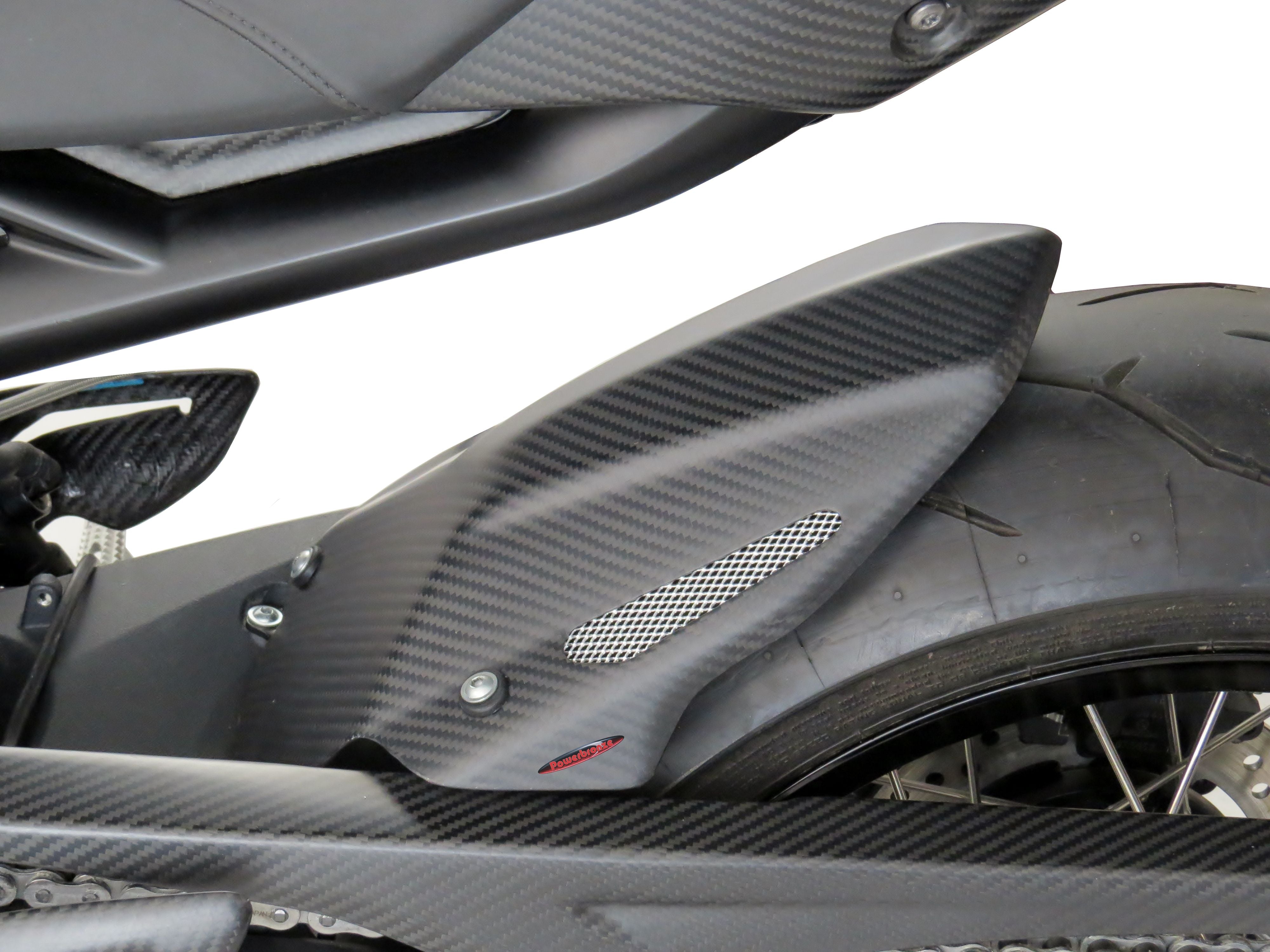 Triumph Street Triple & R Matt Black & Silver Mesh Rear Hugger
