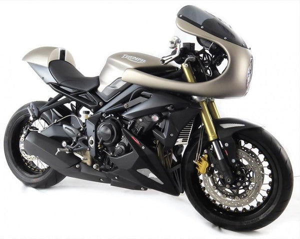 Triumph Street Triple S 17-2021 Belly Pan Gloss White & Silver Mesh Powerbronze..