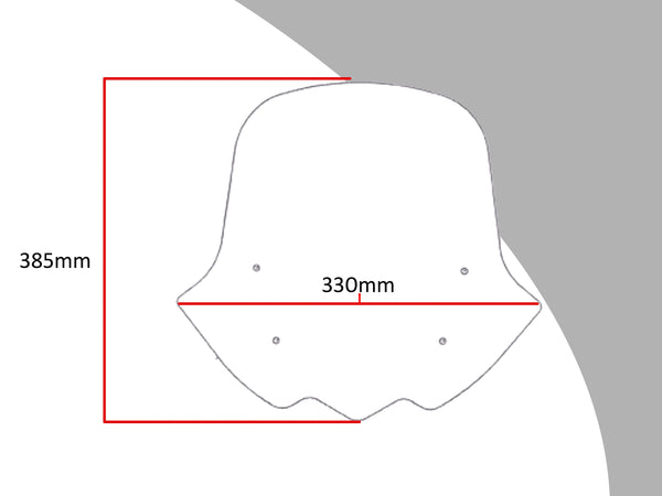 Fits Honda CB500X   13-2015 Dark Tint  385mm Flip/Tall SCREEN Powerbronze..