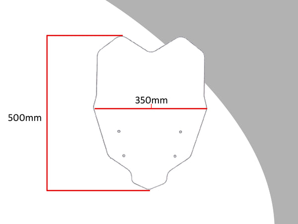 Fits Honda CB500X   16-2023 Dark Tint  500mm Flip/Tall SCREEN Powerbronze.