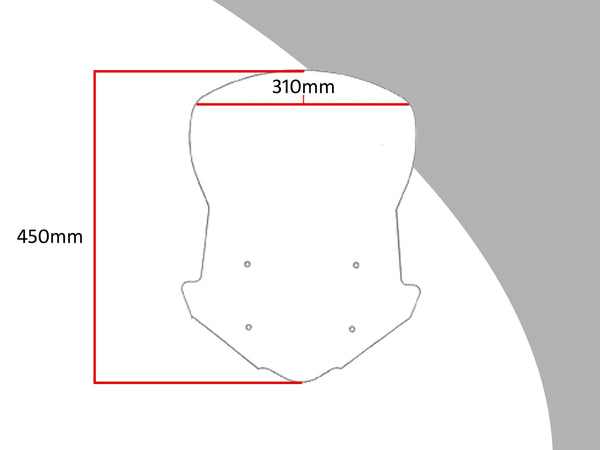 Fits Honda NC750X  16-2020 Light Tint 450mm Flip/Tall SCREEN Powerbronze.