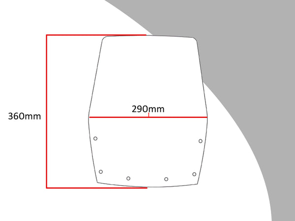 Kawasaki GPX250 88-1996 Light Tint 360mm Flip/Tall SCREEN Powerbronze.