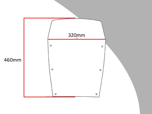Kawasaki GPX600R   88-1996  Light Tint 460mm High Flip/Tall SCREEN Powerbronze.