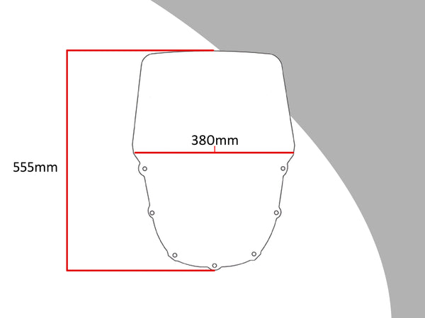Kawasaki ZZR1100   90-1992  Light Tint 555mm High Flip/Tall SCREEN Powerbronze.