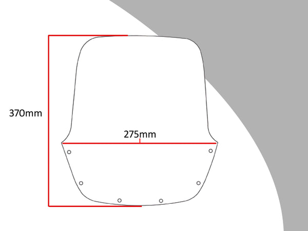 Suzuki GSX550 ES  84-1988 Light Tint 370mm Touring  SCREEN Powerbronze.