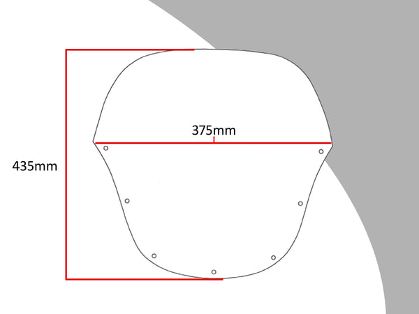 Triumph Sprint ,92-1997 Light Tint Flip/Tall (435mm high) SCREEN  by Powerbronze.