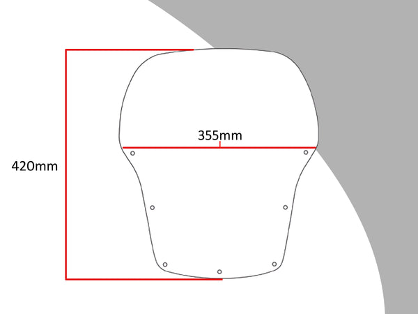 Triumph Trophy ,91-1995 Light Tint Flip/Tall (420mm  hi) SCREEN  Powerbronze.