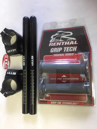STP Tek2 Universal 50mm Clip-ons with Renthal Grips