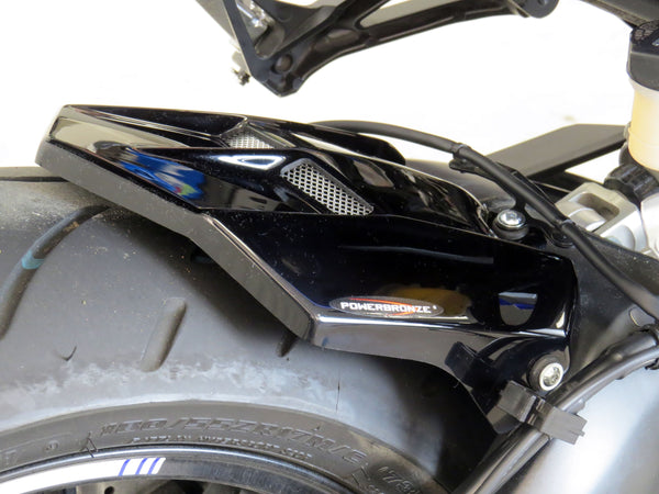 Yamaha MT-09 & FZ-09  17-2020 Matt Black & Silver Mesh Rear Hugger by Powerbronze