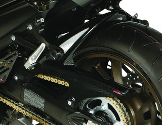 Kawasaki ZZR1400 & ZX-14R 12-2020  Gloss Black & Silver Mesh Rear Hugger .Powerbronze RRP £139