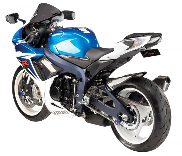 Suzuki GSXR600 & GSXR750  11-18  Rear Hugger Powerbronze Gloss Black & Silver Mesh.