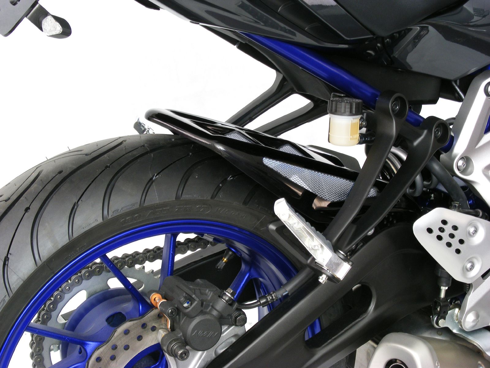 Yamaha YZF-R7 2021-2024 Rear Hugger Gloss Black & Silver Mesh by