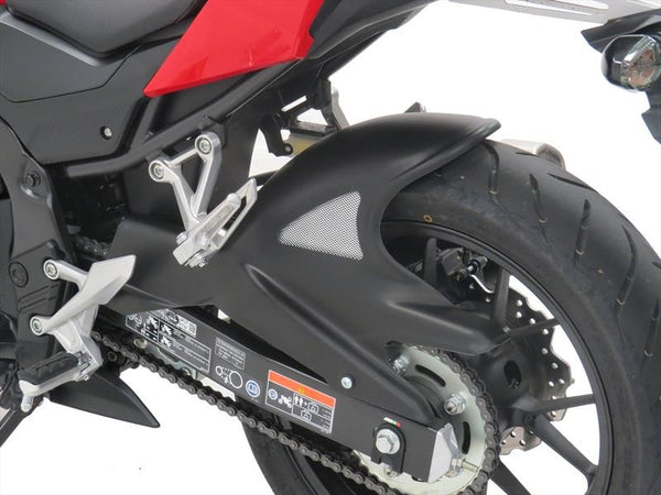 Fits Honda CBR500R   2013-2018 Carbon Look & Silver  Rear Hugger by Powerbronze