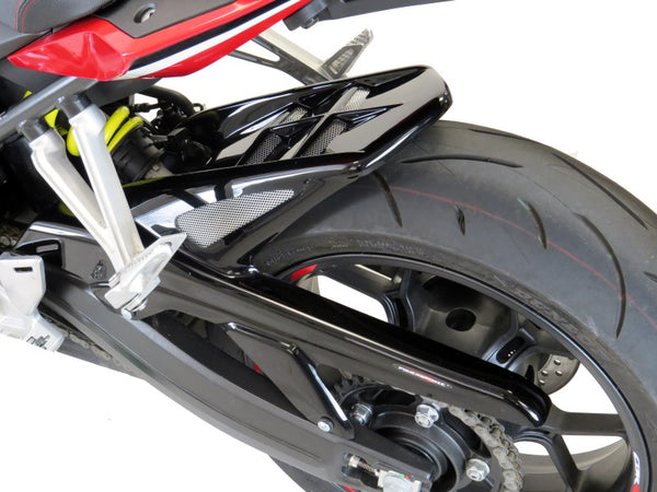 Fits Honda CB650R  19-2025 Matt Black & Silver Rear Hugger by Powerbronze