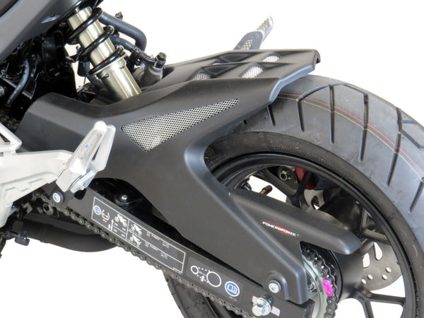 Fits Honda MSX125 Grom  2016-2020  Rear Hugger by Powerbronze Matt Black & Silver