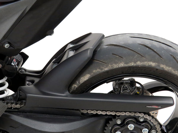 KTM 1290 Super Duke R  20-2024 Matt Black & Silver Mesh Rear Hugger Powerbronze