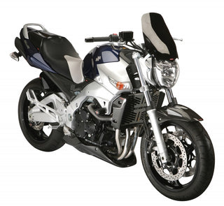 Suzuki GSR600  2006-2011 Rear Hugger by Powerbronze Gloss Black & Silver Mesh.
