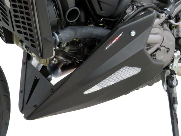 Ducati Monster 950 Plus 2021-2024 Belly Pan GLOSS Black with Silver Mesh Powerbronze.RRP £160
