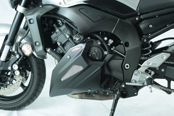 Yamaha FZ-1N & FZ-1 Fazer 06-2015  Belly Pan Gloss Black with Silver Mesh by Powerbronze