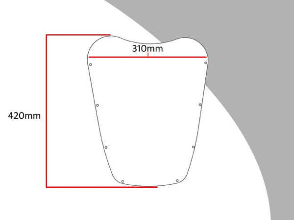 Fits Honda VF500F  85-1987 Light Tint 420mm Flip/Tall SCREEN Powerbronze.
