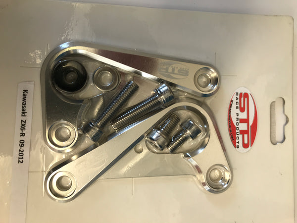 Kawasaki ZX6-R 09-2012 Rear Subframe Transport Hooks Pair Silver.