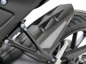 Yamaha MT-125  2020-2025 Matt Black & Silver Mesh Rear hugger by Powerbronze