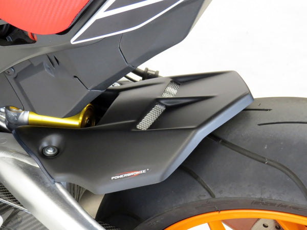 Fits Honda CBR1000RR (ABS model)  12-2016 Matt Black & Silver Mesh Rear Hugger by Powerbronze