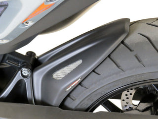 KTM 790 Duke R 2020-2022  Gloss Black & Silver Mesh Rear Hugger by Powerbronze