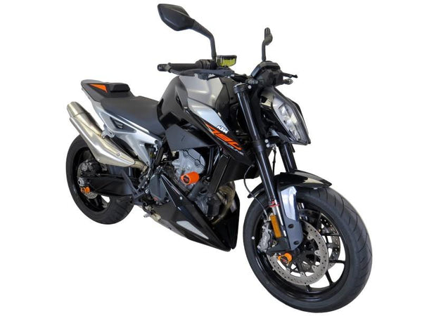 KTM 890 Duke R 20-2025 Belly Pan Gloss Black & Silver Mesh by Powerbronze BSB