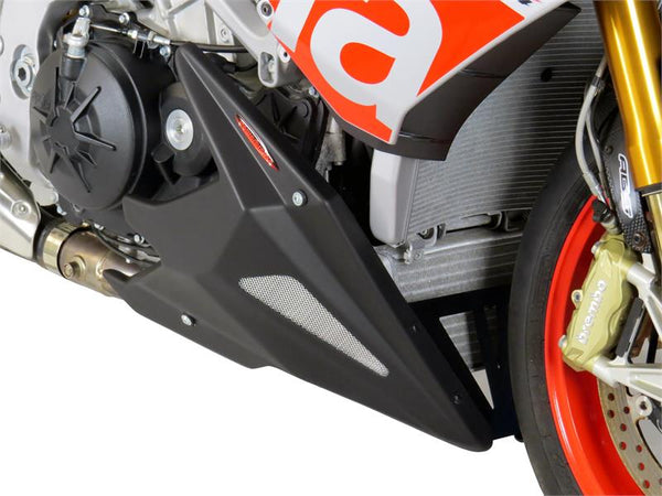 Aprilia Tuono V4  2013-2020 Belly Pan Matt Black with Silver Mesh Powerbronze.RRP £172