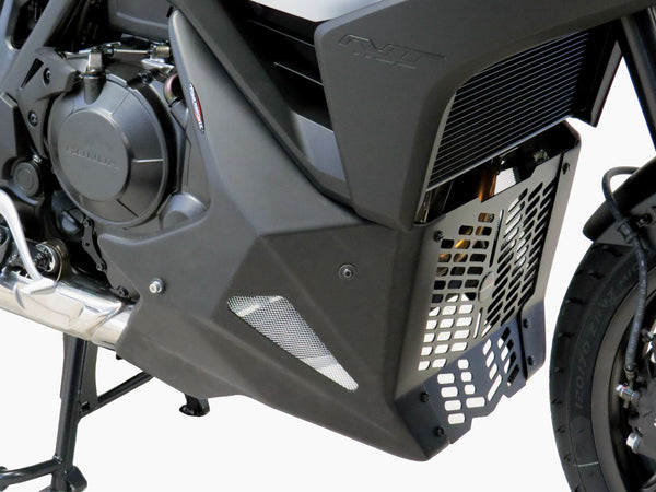 Fits Honda NT1100 ,22-2024 (for non-DCT models) Fairing Lowers Gloss Black with Silver Mesh RRP £250