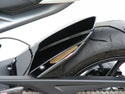 Triumph Street Triple & R Gloss Black & Silver Mesh Rear Hugger Powerbronze