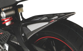Yamaha YZF-R6  06-2021 Carbon Look & Silver Mesh Rear Hugger by Powerbronze