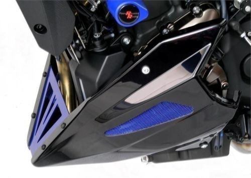 Yamaha FZ-07 2014-2020  Belly Pan Black Finish with Blue Mesh by Powerbronze