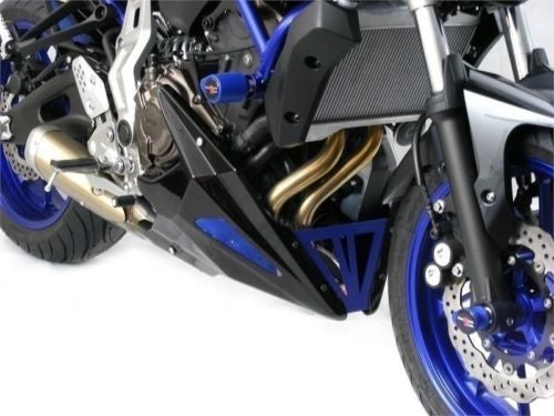 Yamaha FZ-07 2014-2020  Belly Pan Matt Black Finish with Blue Mesh by Powerbronze