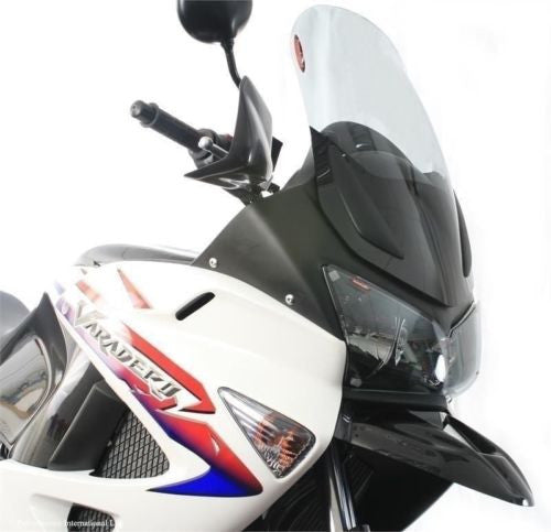 Fits Honda XL1000 Varadero  2005-2013 Beak  Gloss Black & Silver Mesh by Powerbronze