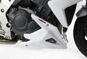 Fits Honda CB1000R   2008-2017  Belly Pan  Gloss Black with Silver  Mesh by powerbronze.