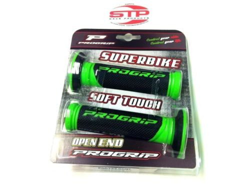 Progrip Superbike 732 Flouro Green-Black Dual Compound Grips 125mm MBB