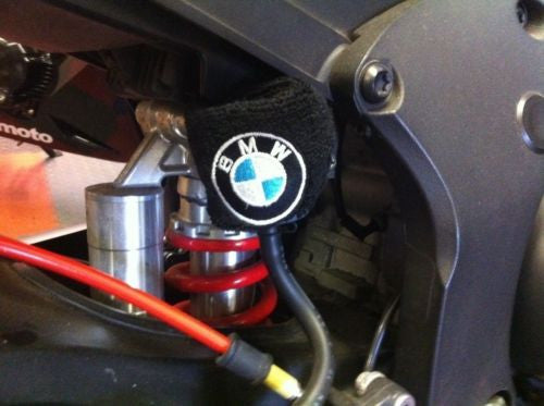 BMW Motorbike Motorcycle REAR Brake Master Cylinder Shroud Sock Cover white MBB