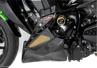 Kawasaki Z750S 2011-2012 Belly Pan Gloss Black with silver Mesh by Powerbronze