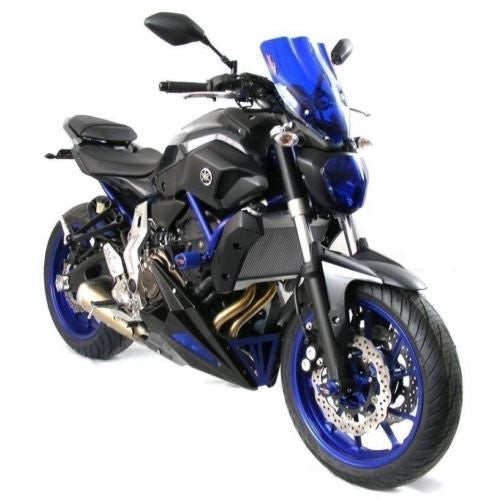 Yamaha FZ-07 2014-2020  Belly Pan Matt Black Finish with Blue Mesh by Powerbronze