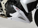 Fits Honda CB1000R   2008-2017  Belly Pan  Gloss White with Silver  Mesh by powerbronze.