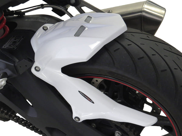 BMW S1000XR 20-24 Gloss Black & Silver Mesh Rear Hugger Powerbronze RRP £139