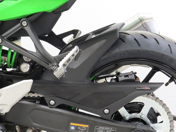 Kawasaki ZX-4R  23-25  Gloss Black & Silver Mesh Rear Hugger Powerbronze