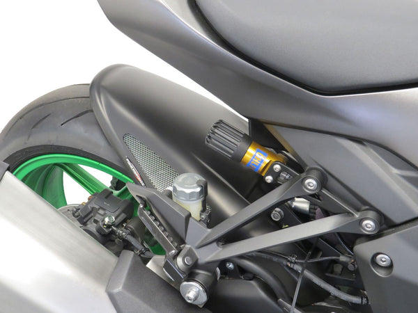 Fits Kawasaki Z1100 & Z1100SE , 2026 Matt Black & Silver Mesh Rear Hugger by Powerbronze