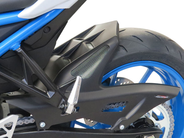 Suzuki GSX-8S  2023 > Gloss Black & Silver Mesh Rear Hugger by Powerbronze .