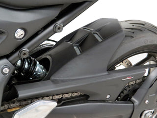 Triumph Trident 660   21-2023   Gloss Black & Silver Mesh Rear Hugger by Powerbronze
