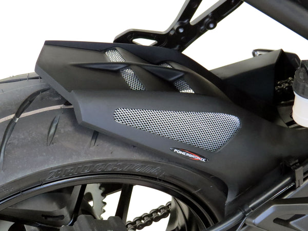 Yamaha Tracer 9 & GT  2021-2023 Gloss Black & Silver Mesh Rear Hugger by Powerbronze