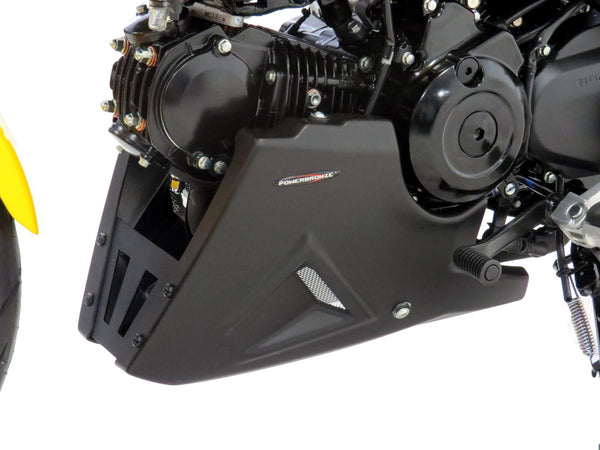 Fits Honda Grom MSX125 2021-2024 Matt Black & Silver Mesh  Belly Pan  Powerbronze.