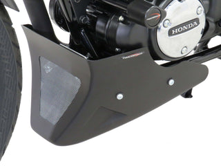 Fits Honda GB350S  2025 > Gloss Black & Silver Mesh  Belly Pan  Powerbronze.